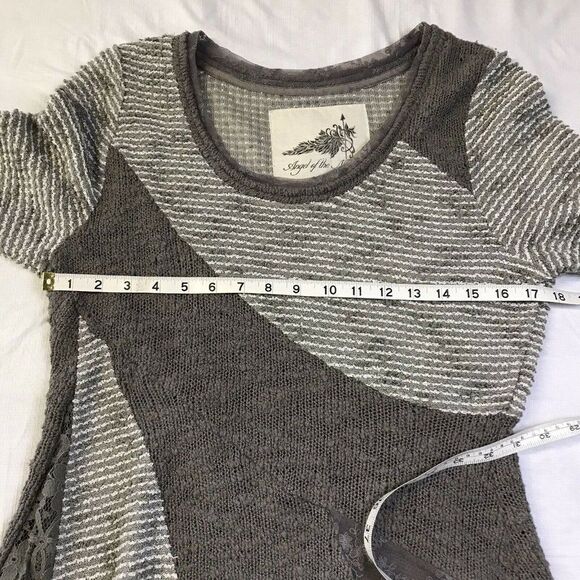 Angel of the North Women’s Tunic Sweater Asymmetrical Hem Round Neck Size Large - Picture 8 of 12